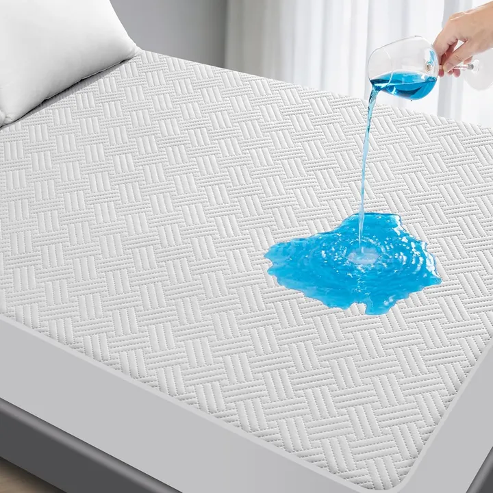 GOPOONY Deep Pocket Waterproof Mattress Protector in White